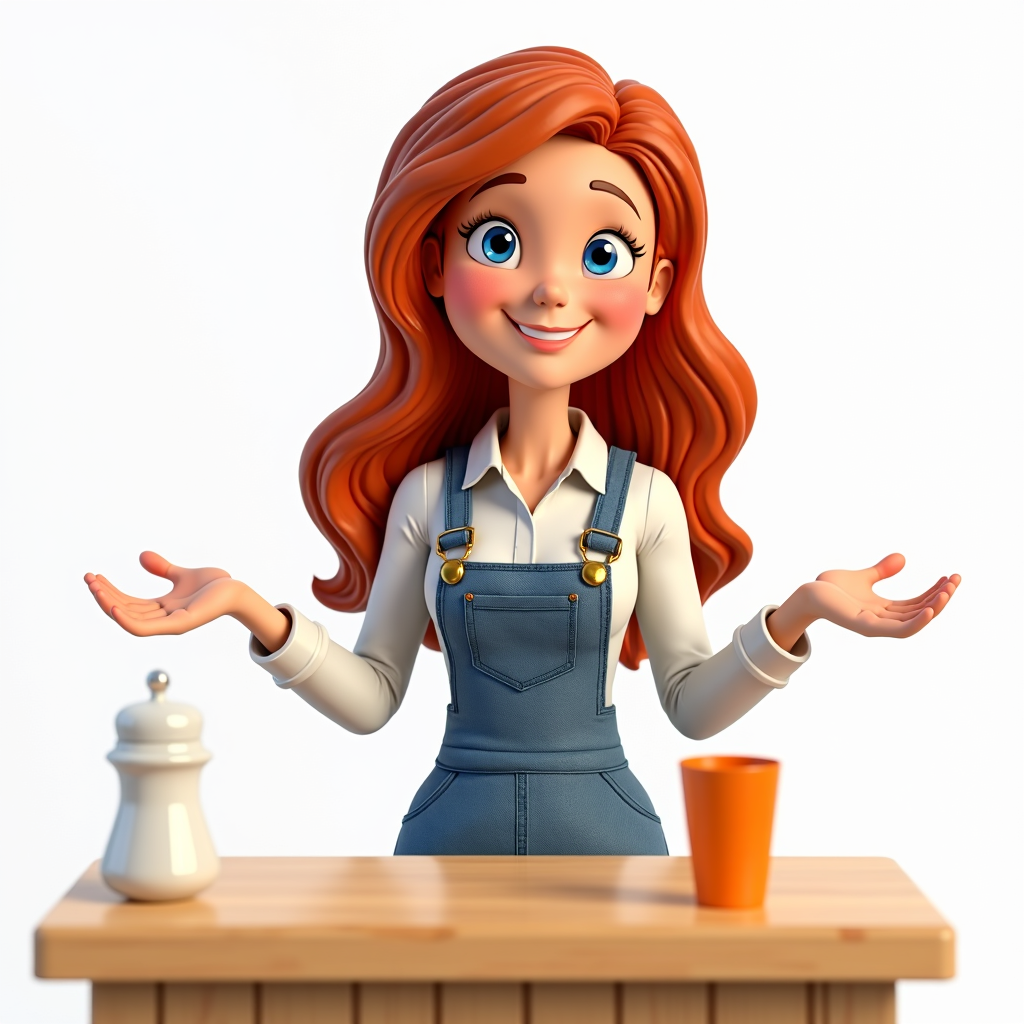 Girl Explaining Product