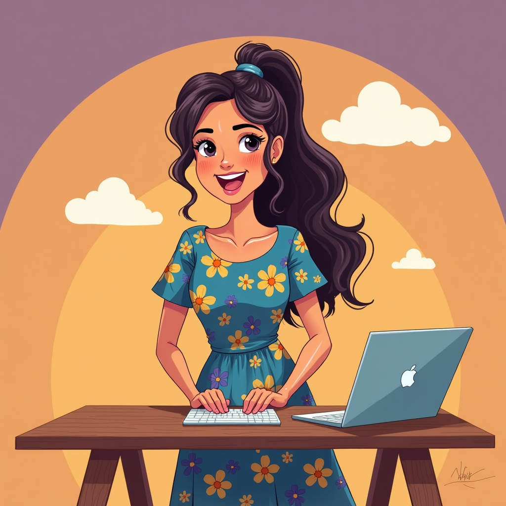 Talking Office Girl for product premotion