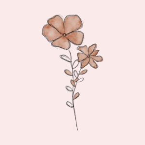 Pink Flower frame design