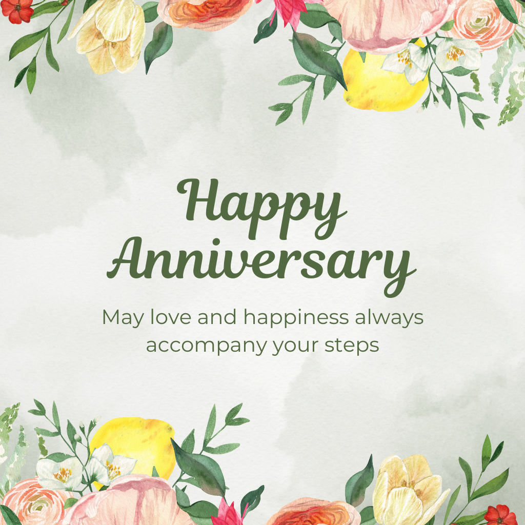 Happy Anniversary Green color